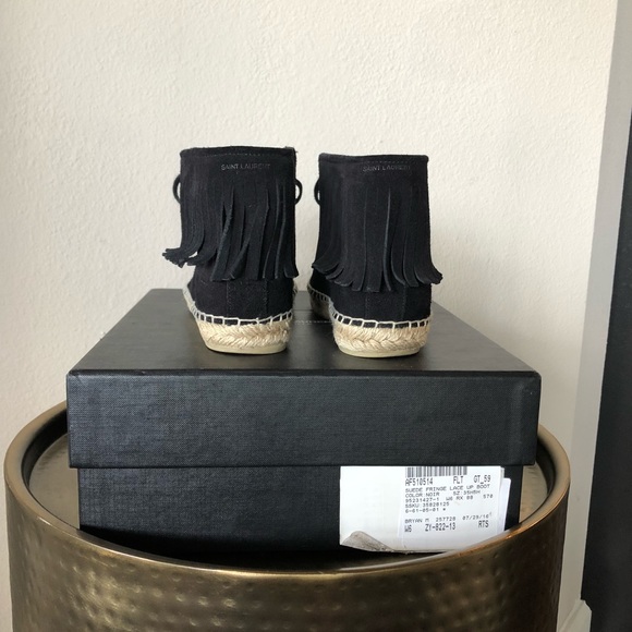 Saint Laurent Black Suede Espadrilles - Picture 5 of 7